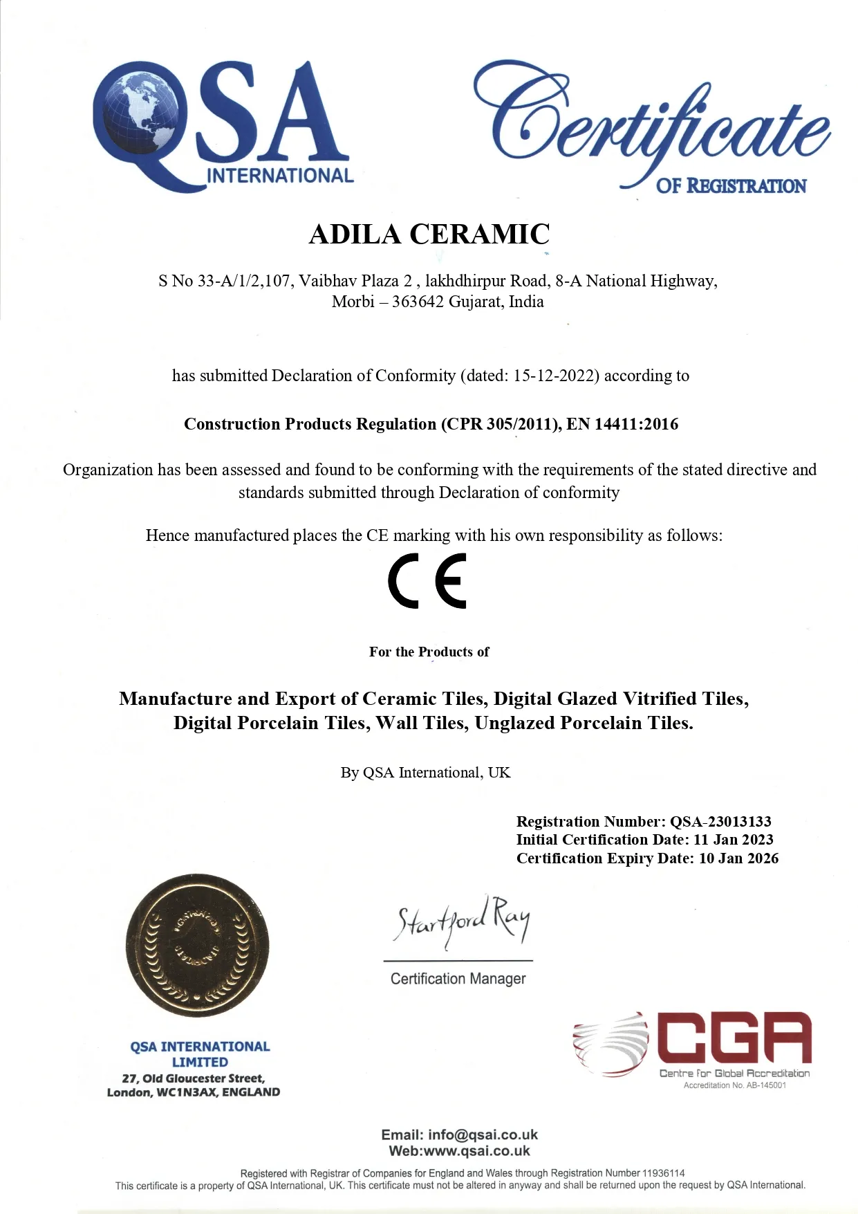 QSA Certificates